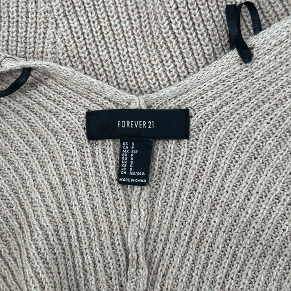 Forever 21 Tan 3/4 Sleeve Cardigan Sweater Size XS Women’s - Picture 4 of 5